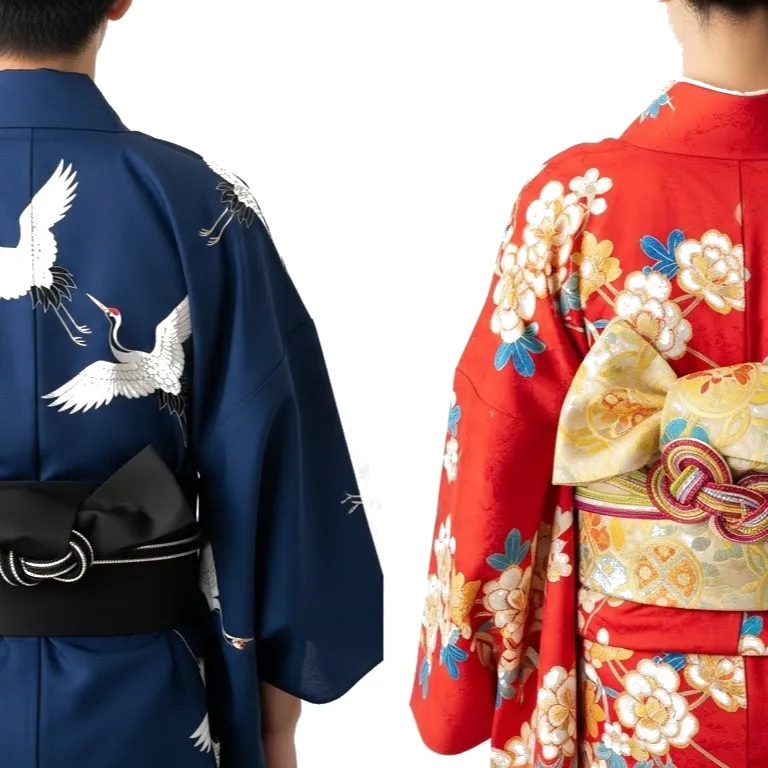 性別による帯の結び方の違い